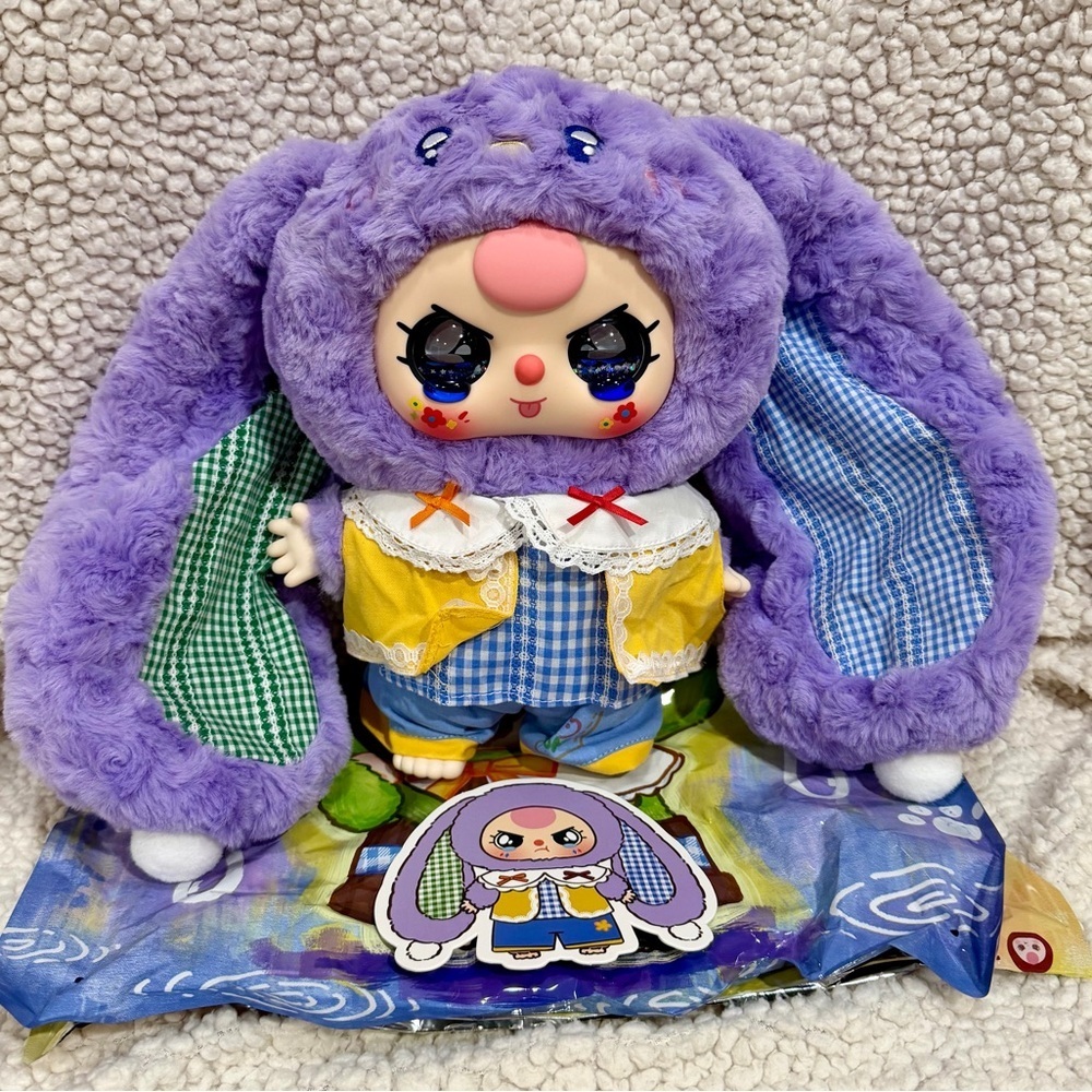 Baby Three 400% V2 SECRET Purple Bunny. Special  Liquid eyes NIB